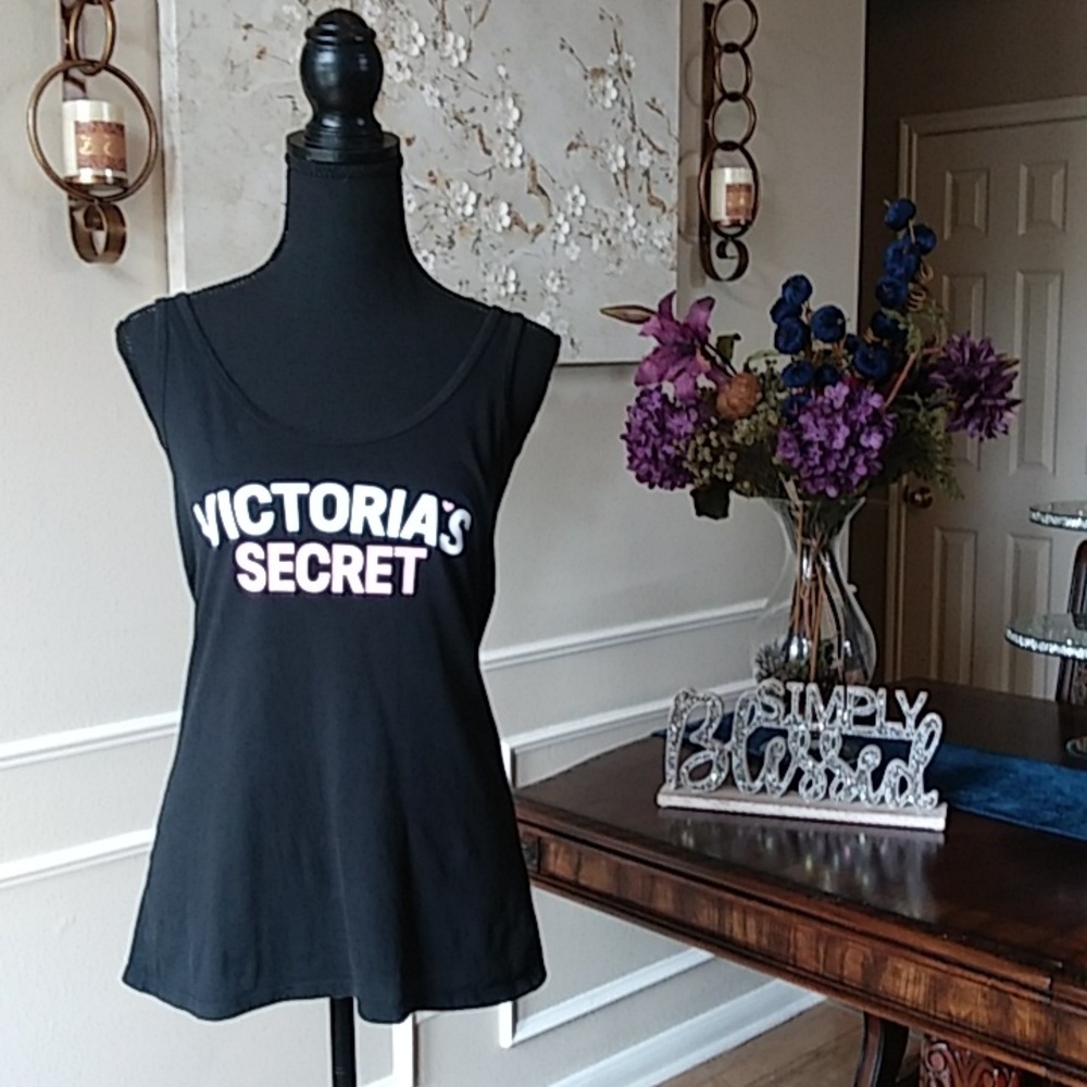 Victoria's Secret Black Tank Top. Size L